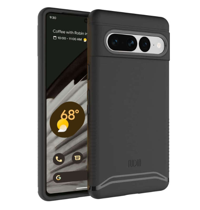 GOOGLE PIXEL 7 PRO PREMIUM SLIM FIT MERGE DUAL LAYER CASE MATTE BLACK | TUDIA
