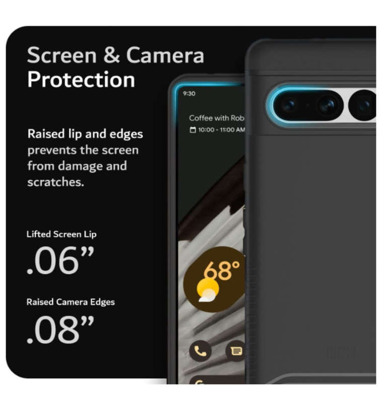 GOOGLE PIXEL 7 PRO PREMIUM SLIM FIT MERGE DUAL LAYER CASE MATTE BLACK | TUDIA