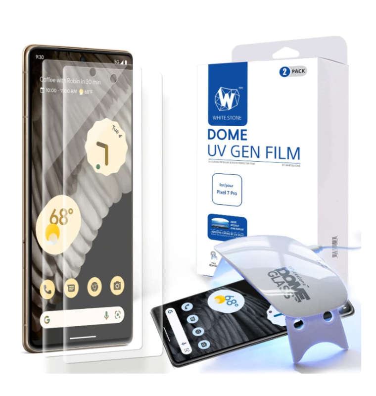 GOOGLE PIXEL 7 PRO UV GEN HARD COATED FILM SCREEN PROTECTOR 2PK | WHITESTONE