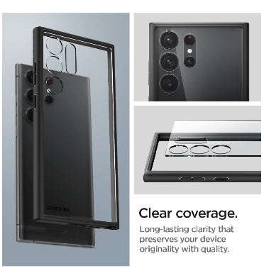 SAMSUNG GALAXY S23 ULTRA PREMIUM ULTRA HYBRID CASE BLACK/CLEAR | SPIGEN