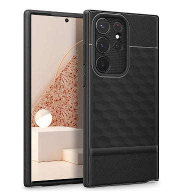 SAMSUNG GALAXY S23 ULTRA PREMIUM PARALLAX SERIES PROTECTIVE CASE MATTE BLACK | CASEOLOGY