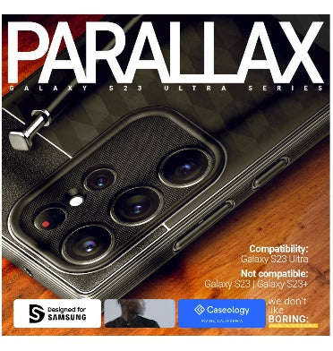 SAMSUNG GALAXY S23 ULTRA PREMIUM PARALLAX SERIES PROTECTIVE CASE MATTE BLACK | CASEOLOGY