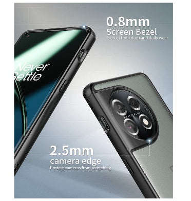 ONEPLUS 11 HYBRID SLIM TRANSLUCENT BUMPER CASE BLACK/CLEAR