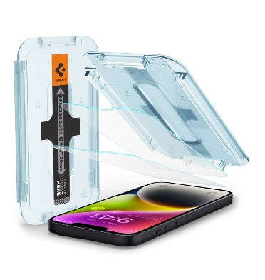 IPHONE 14+ GLAS.TR EZ FIT PREMIUM TEMPERED GLASS SCREEN PROTECTOR 2PK | SPIGEN