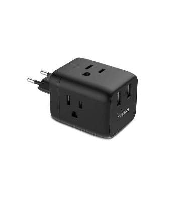 EUROPEAN 5in1/USA TRAVEL PLUG ADAPTER WITH USB PORT | TESSAN
