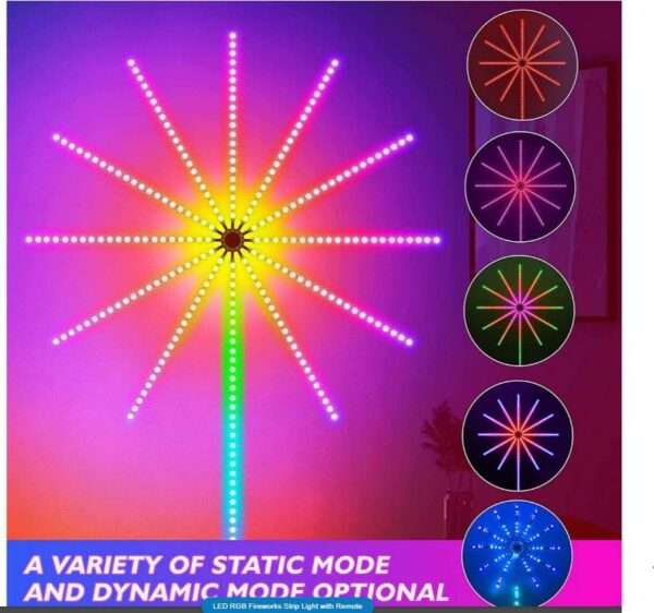LED RGB Fireworks Strip Light with Remote