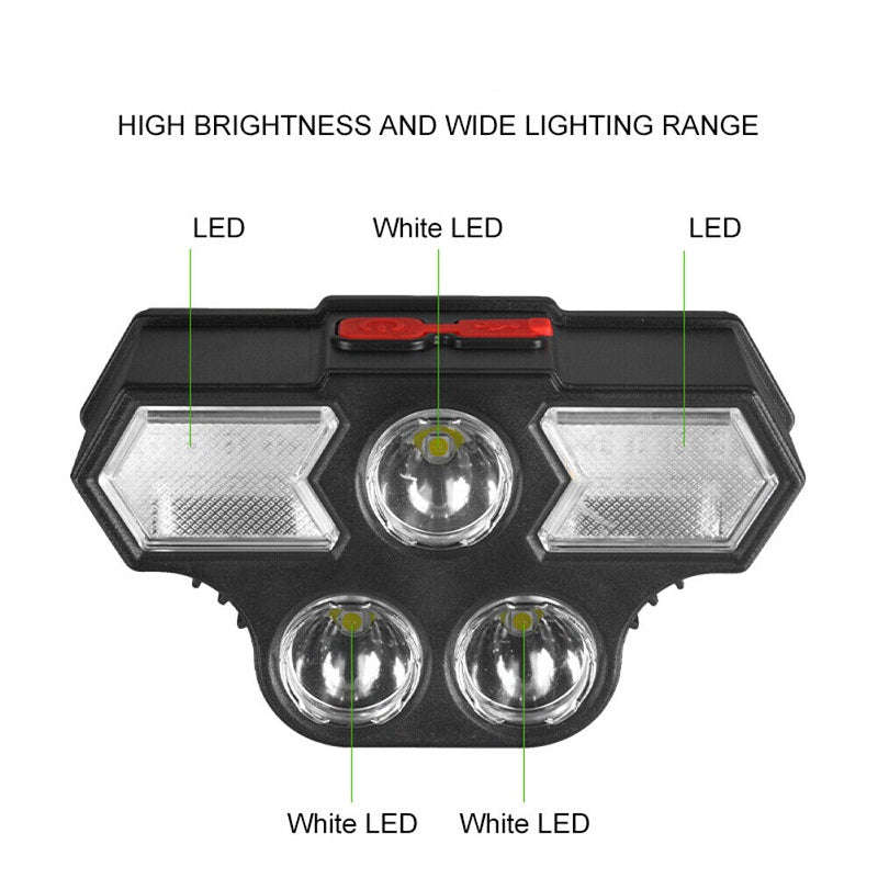 11 LED USB Rechargeable 4 Lighting Modes 800mah Headlamp