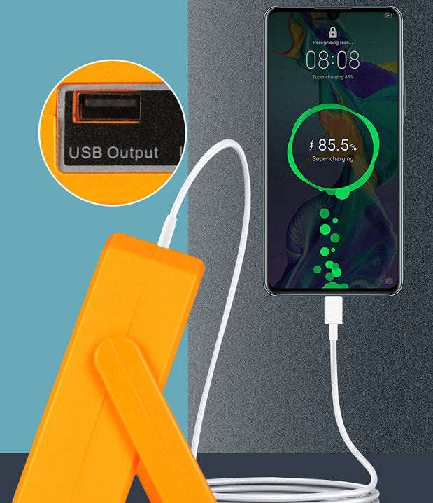Solar Powered 124LED Work Light 3000mah Battery