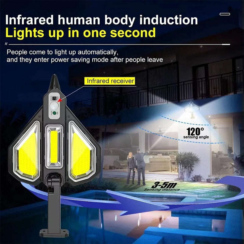 30W Solar Powered 2400mah Battery COB Street Light