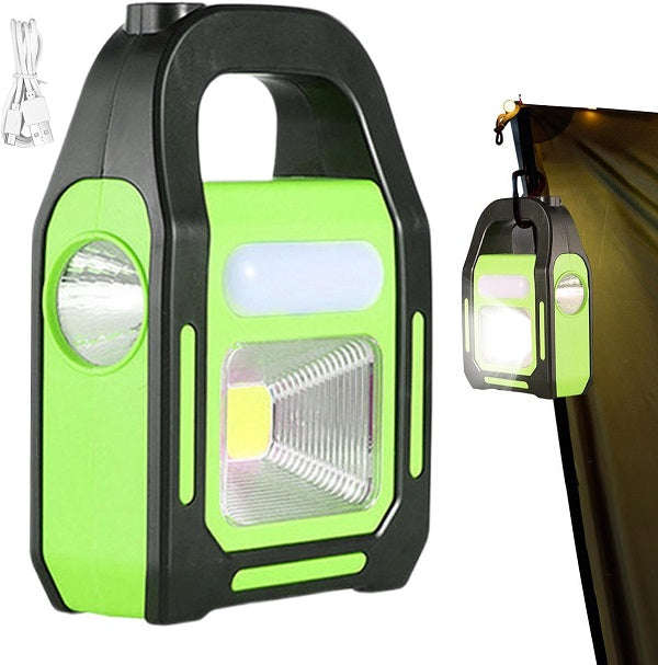 5W Rechargeable Solar Powered LED + COB Emergency Work Light