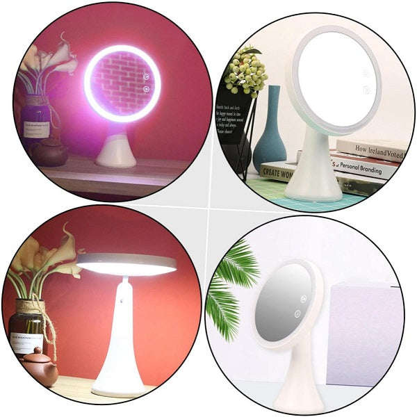 2-In-1 LED Table Lamp Mirror