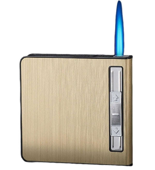 20 Fots Cigarette Holder Case With Gas Refillable Lighter