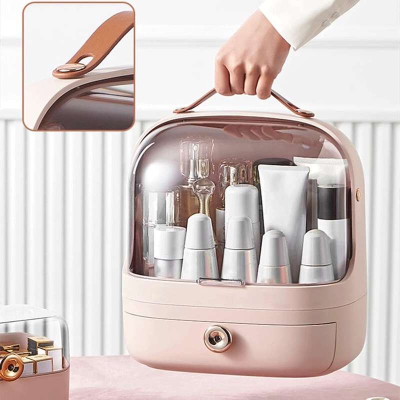 Large Capacity Cosmetic Storage Case With Drawer