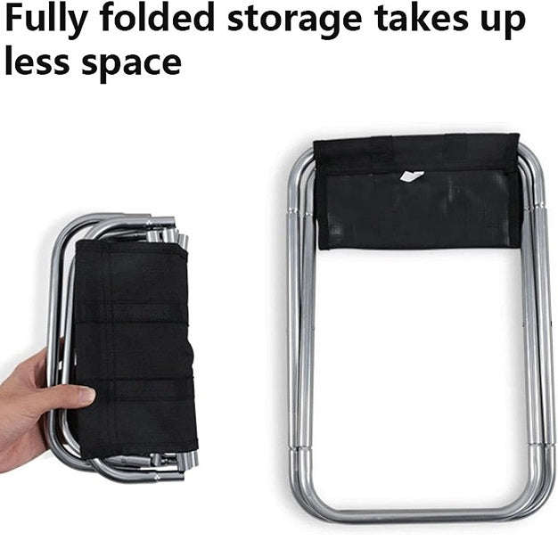 Black Foldable Camping Stool With Bag