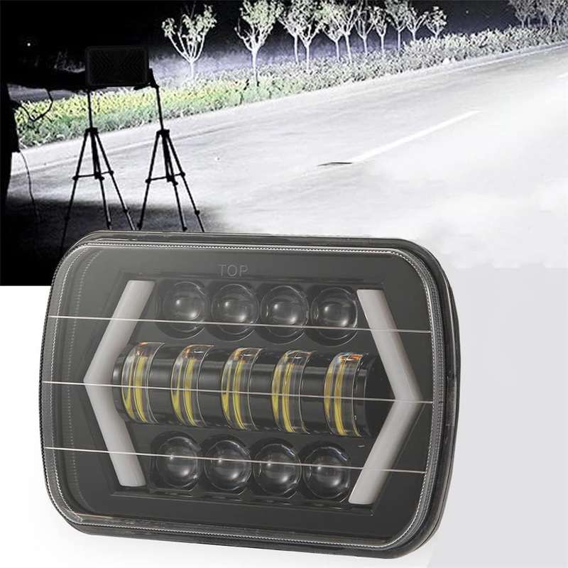 300W 7 inch LED Car Headlight Aluminum Shell Square (Single)
