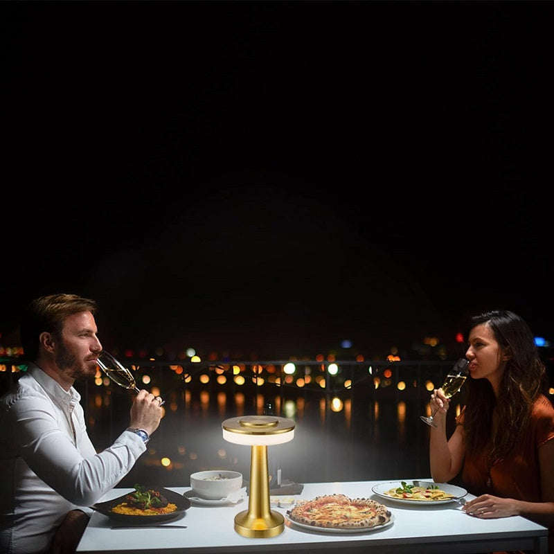 Rechargeable Barbell Shaped LED White Table Lamp