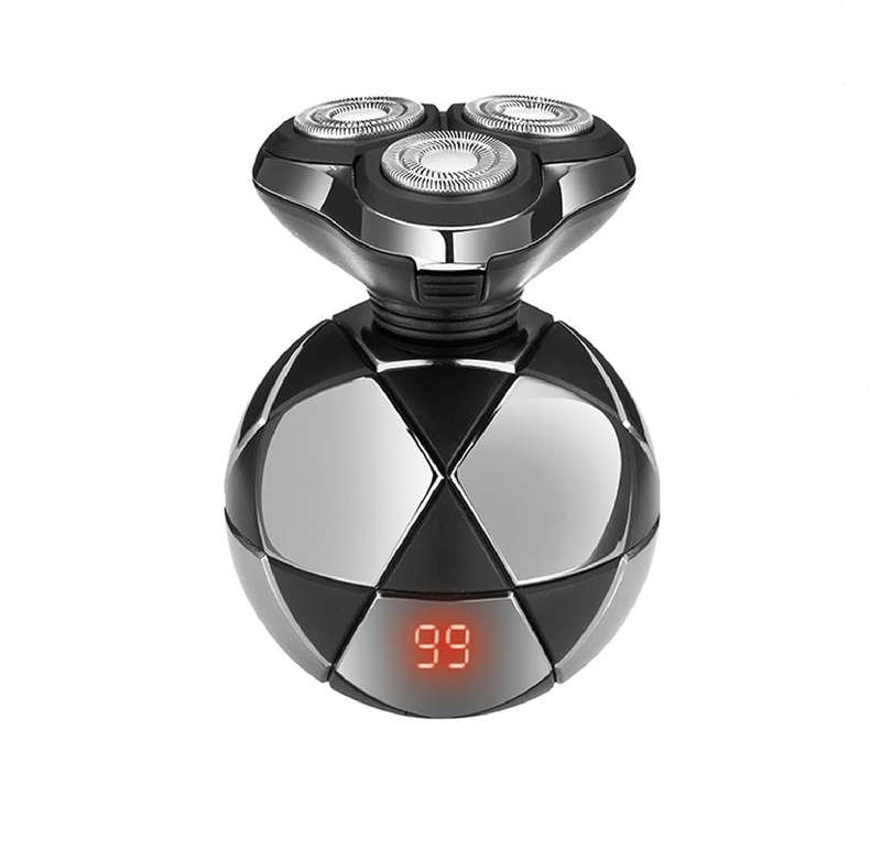 USB Rechargeable 5W Round Shaver With Digital Display