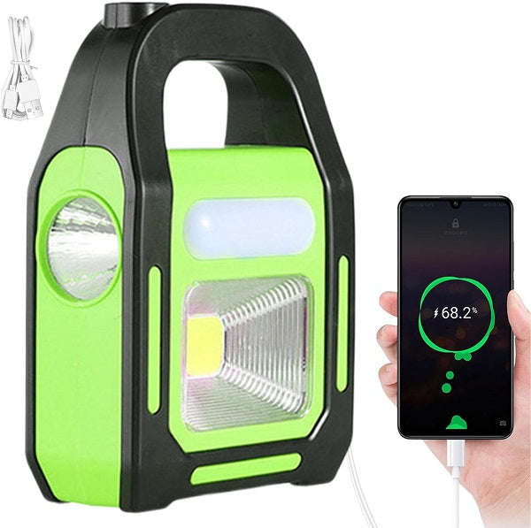 5W Rechargeable Solar Powered LED + COB Emergency Work Light