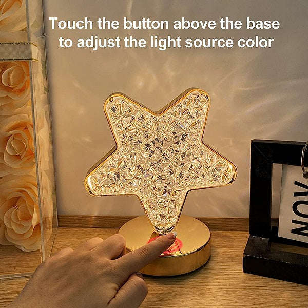 Rechargeable 3 LED Mode Star Light Table Lamp