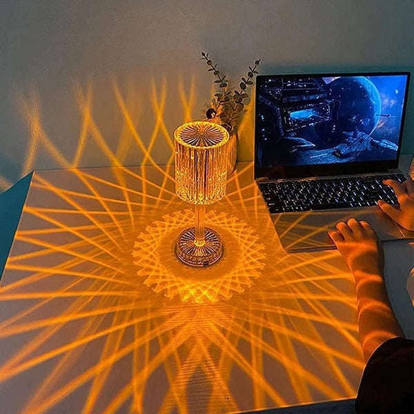 USB Rechargeable Chandelier Design Touch Table Lamp