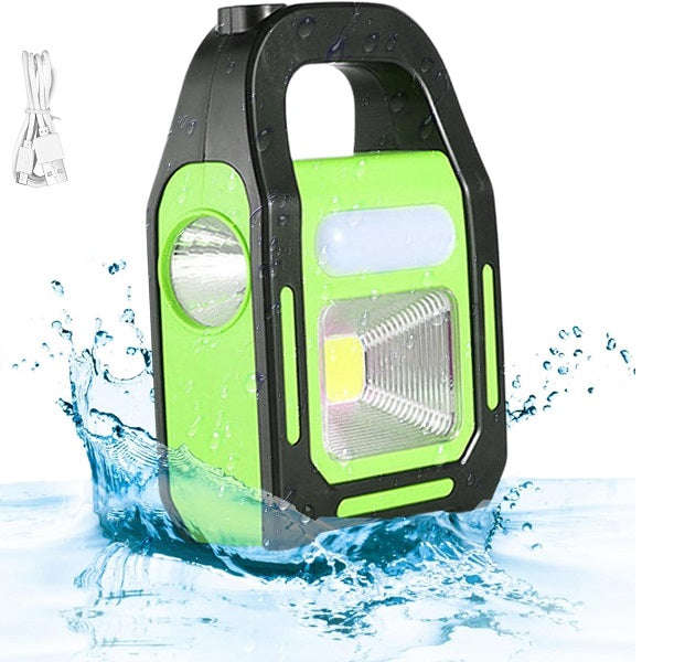 5W Rechargeable Solar Powered LED + COB Emergency Work Light