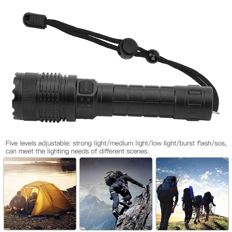 30W Telescopic Focusing LED Flashlight