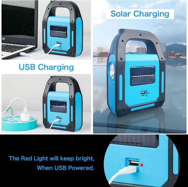 Rechargeable Solar Powered LED 3W + COB +Tube Work Light