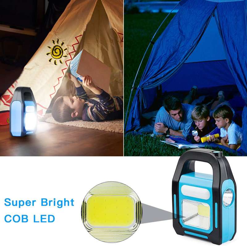 Rechargeable Solar Powered LED 3W + COB +Tube Work Light