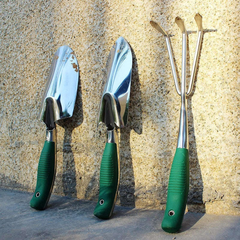 3 Piece Hand Trowel, Transplantation Trowel And Hand Rake Gardening Tools