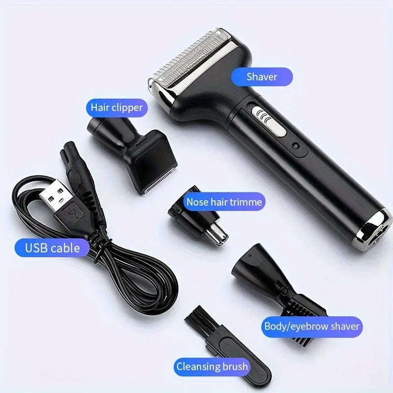 Rechargeable 4-In-1 Mens Shaving Grooming Kit
