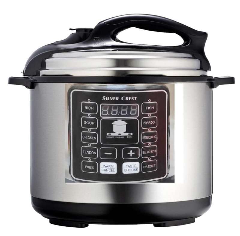 SilverCrest 6L MultiFunction Digital Smart Pressure Cooker - Stainless Steel