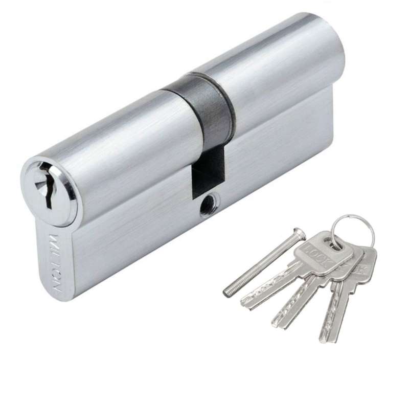 Aluminum Home Safety Cylinder Door Lock With 3 Security Keys - 60mm