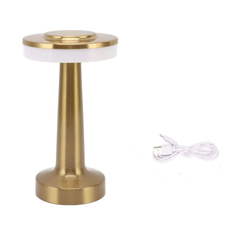 Rechargeable Barbell Shaped LED White Table Lamp