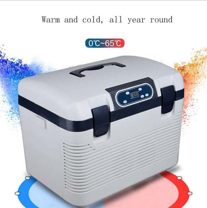 18L Car Fridge, High-Tech Dual-Core, Outdoor Travel Portable Car Cool and Warm Electric Cool Box ...