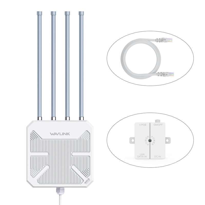 WAVLINK WiFi6 Outdoor Access Point, Dual Band 2.4G+5G AX3000
