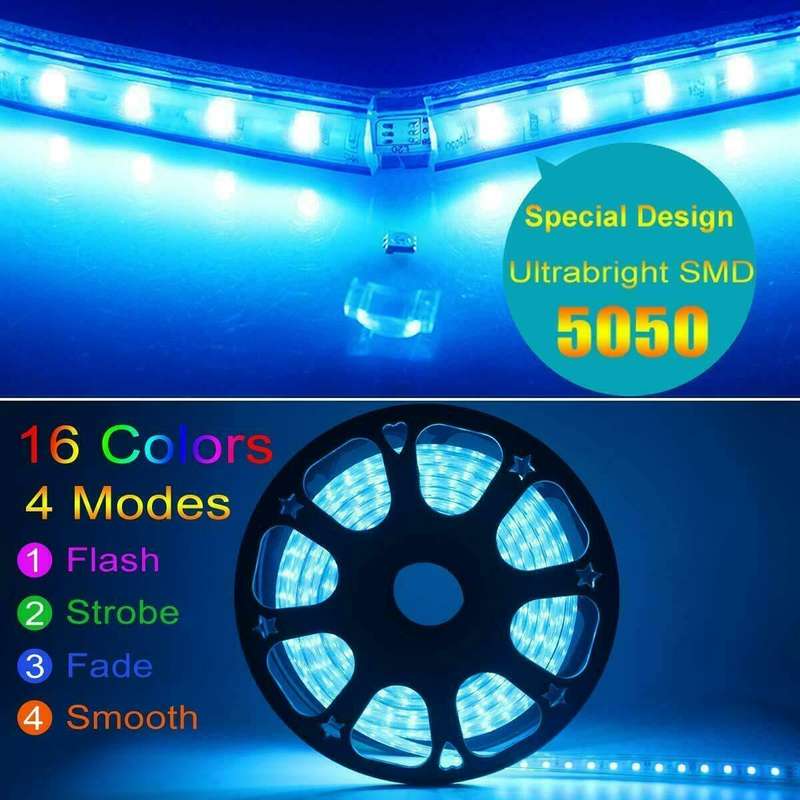 10mm LED 100M Roll Strip Light RGB-60D 5050