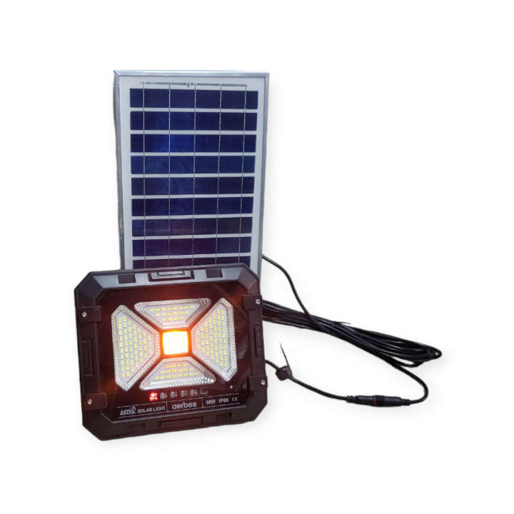 50W LED Solar Powered Floodlight With Mosquito Repellent Light