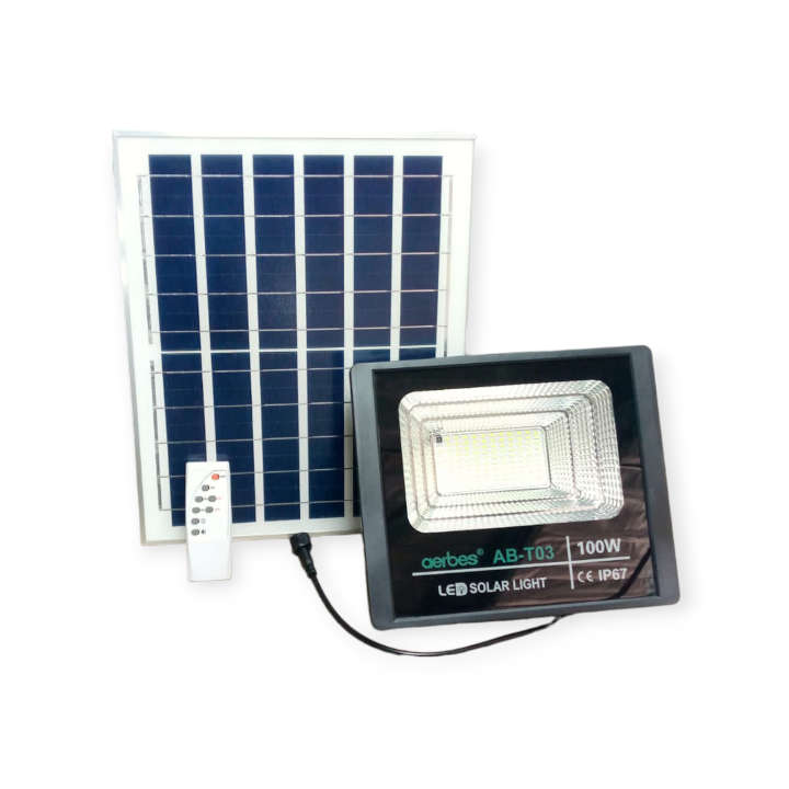 100W Solar Powered Floodlight With Remote Control