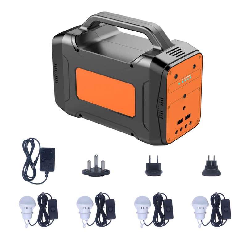 Portable Backup Power Supply with LED Light 100W