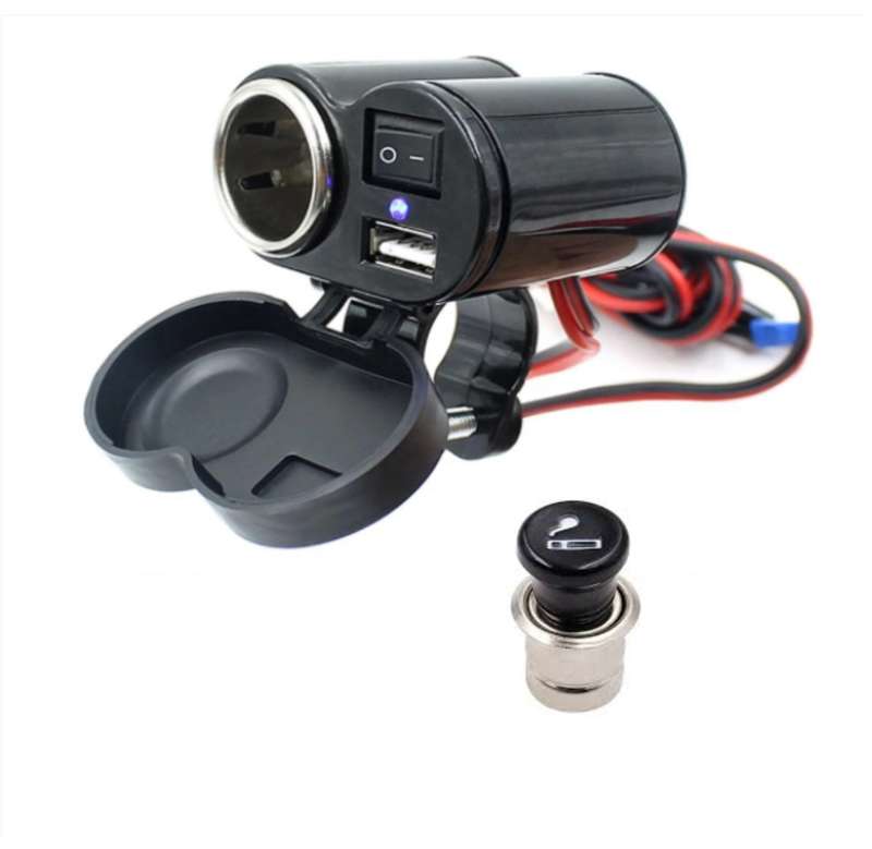 Andowl Motorcycle USB charging / Cigarette Lighter kit