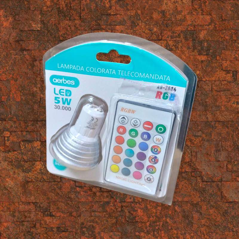 5W GU10 RGB LED Downlight Bulb With Remote Control