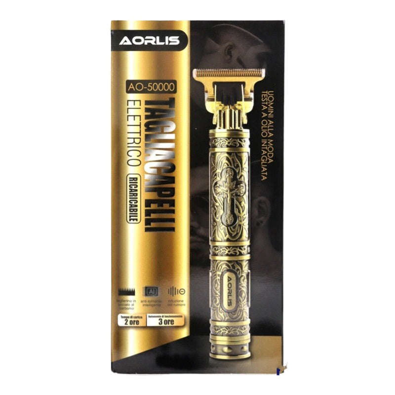 Gold Ceramic Portable Rechargeable Hair Trimmer