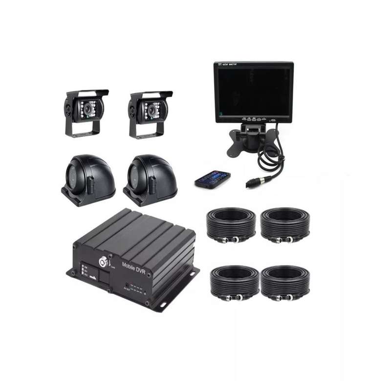 4 Channel Mobile SDVR Vehicle CCTV Kit with G-Sensor, Wifi, 4g, GPS, 256gig