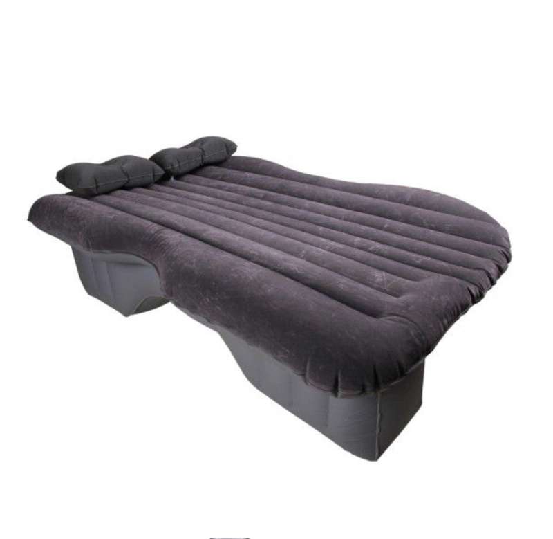 Heavy Duty Car Travel Inflatable Mattress with Electrical Pump - Black