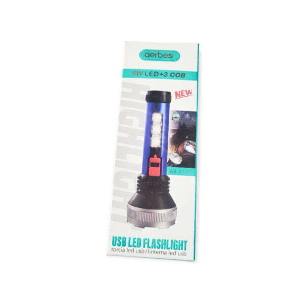 Portable USB Rechargeable LED Flashlight