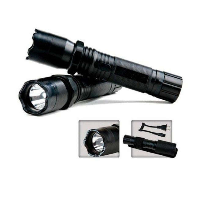 Police Type Self-Defensive LED Torch + Stun Gun