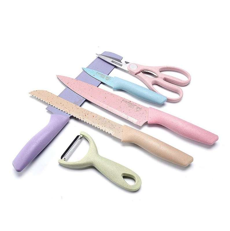 850 Pastel Kitchen Knife Set Of 6