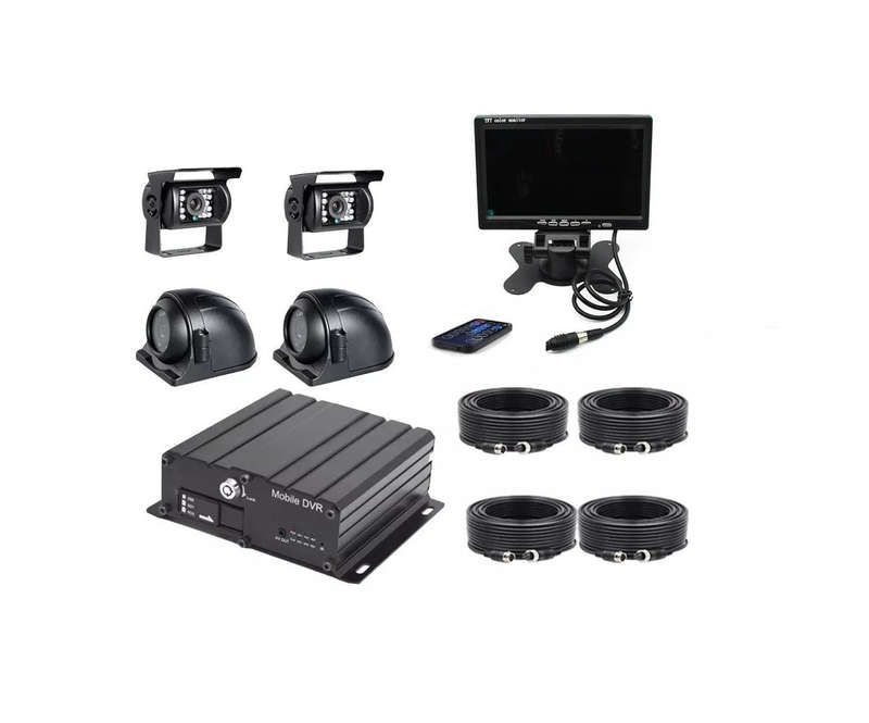 4 Channel mobile sdvr vehicle cctv kit with g-sensor, wifi, 4g, gps & remote monitoring (256gig S...