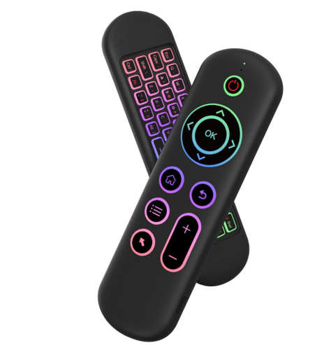 Rechargeable AIR Wireless 2.4GHz MOUSE REMOTE Mini KeyBoard with RGB Backlight & Dual Mode