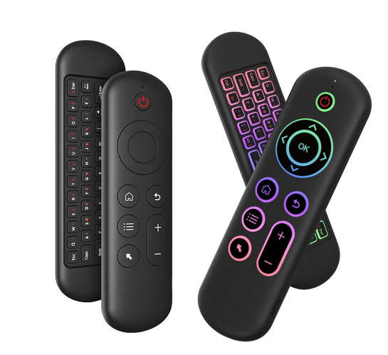 Rechargeable AIR Wireless 2.4GHz MOUSE REMOTE Mini KeyBoard with RGB Backlight & Dual Mode